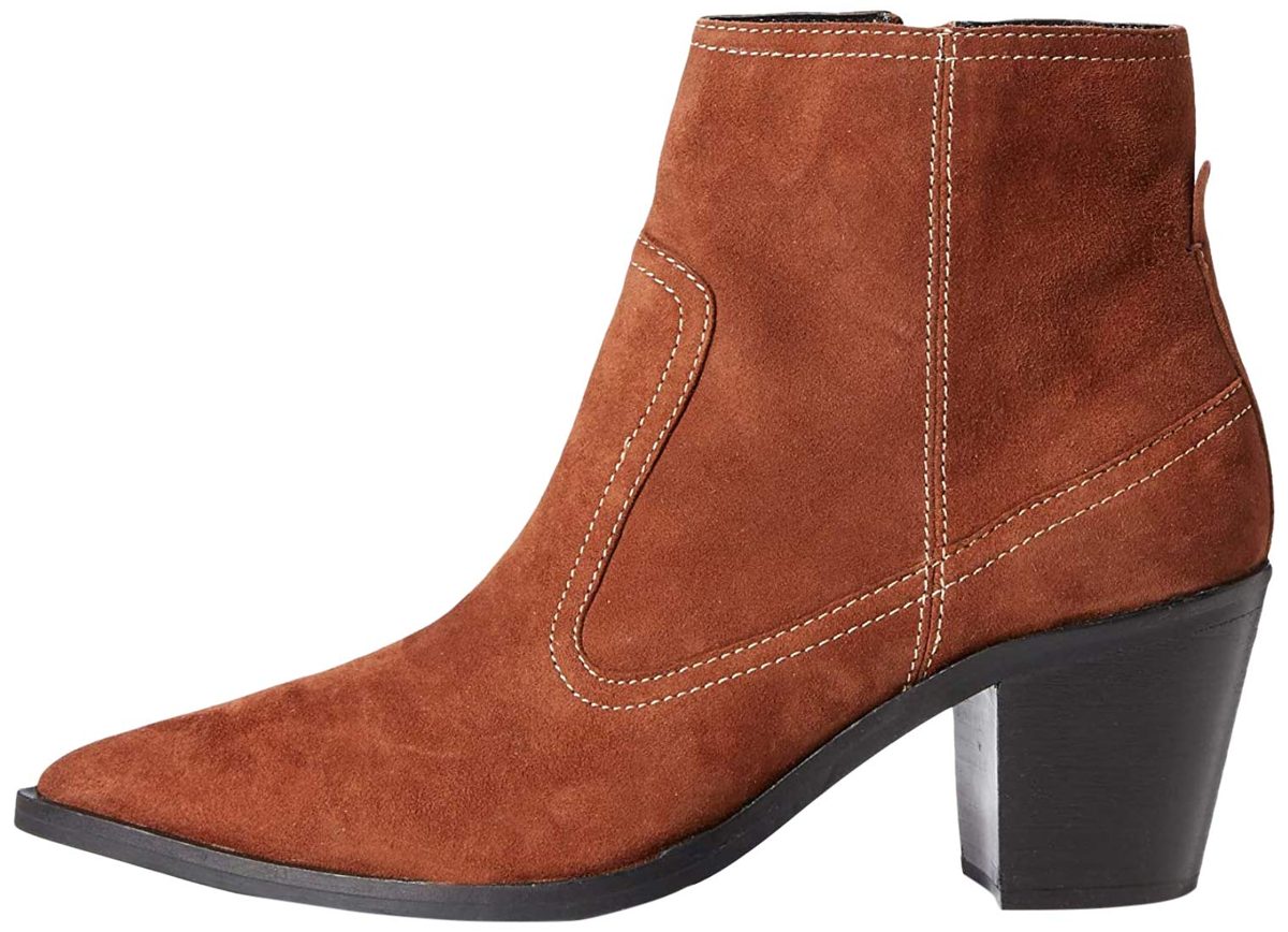 find. Amazon Brand Stitch Leather High Western Ankle Boots, Brown Brandy, US 6.5