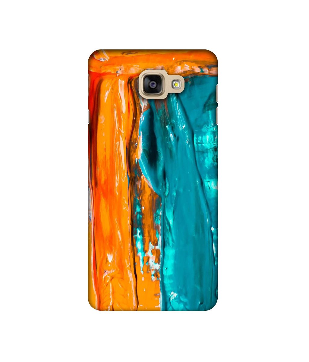 Amazon Brand - Solimo Designer Gold Yellow and Sky Blue Paint 3D Printed Hard Back Case Mobile Cover for Samsung Galaxy A9 Pro