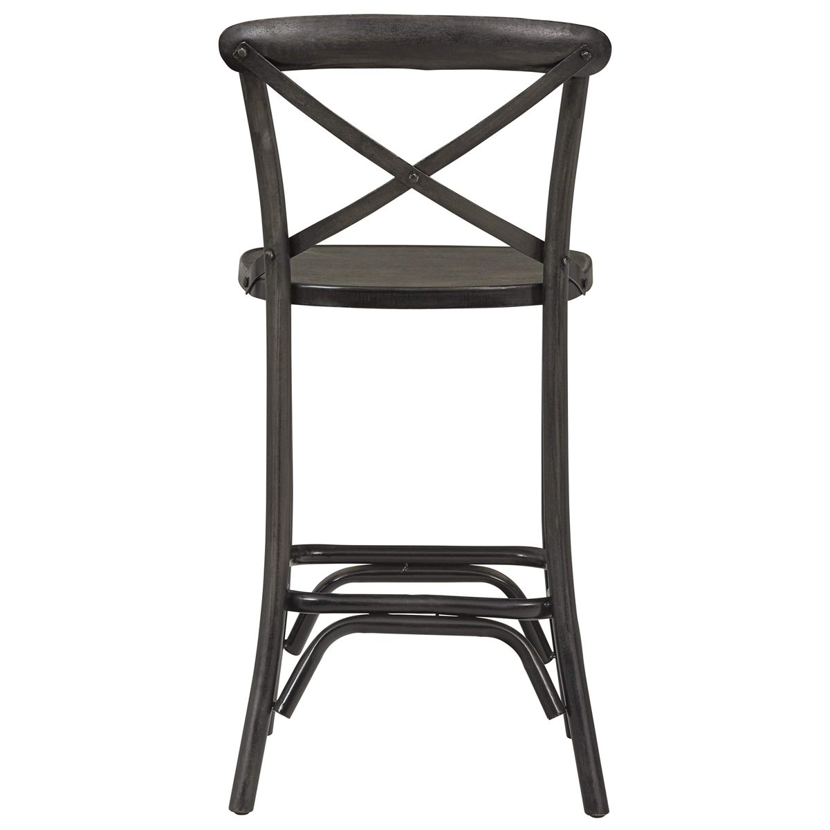 Amazon Brand – Stone & Beam Industrial Barstool, 42"H, Black