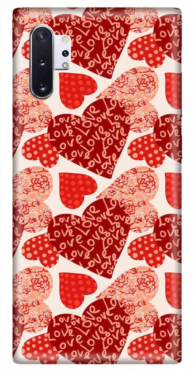 Amazon Brand - Solimo Designer Heart Pattern Design 3D Printed Hard Back Case Mobile Cover for Samsung Galaxy Note 10 Plus