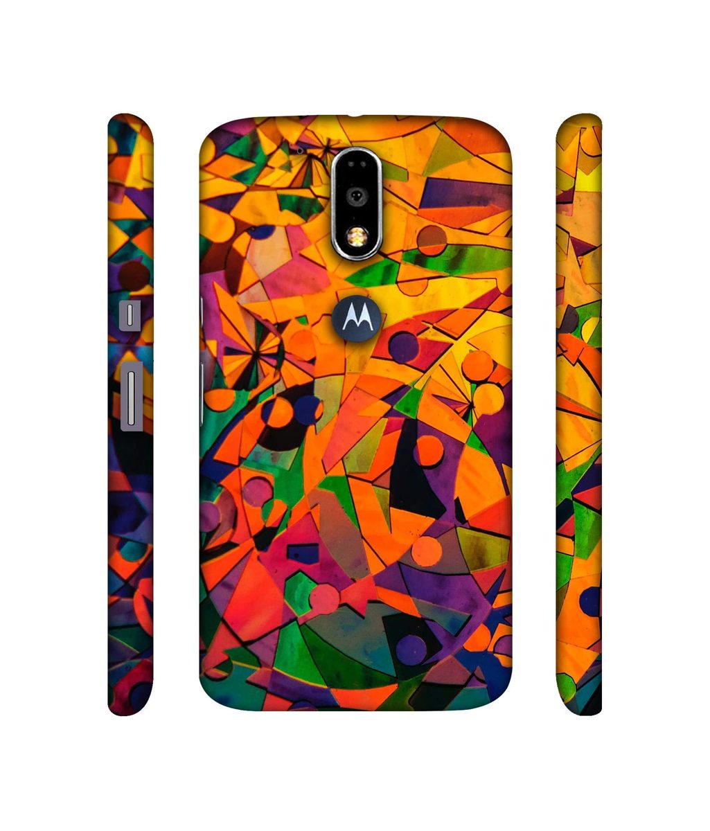 Amazon Brand - Solimo Designer Multicolor Texture 3D Printed Hard Back Case Mobile Cover for Motorola Moto G4 Plus (with Logo Cut)