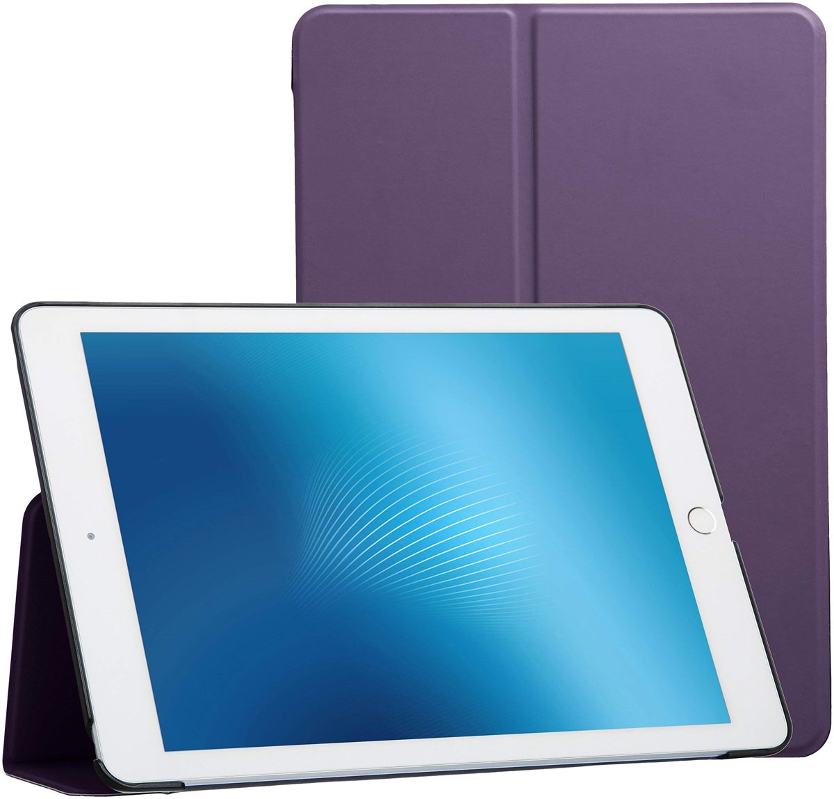 (Renewed) AmazonBasics iPad 2017 Smart Case Auto Wake/Sleep Cover, Purple, 9.7"