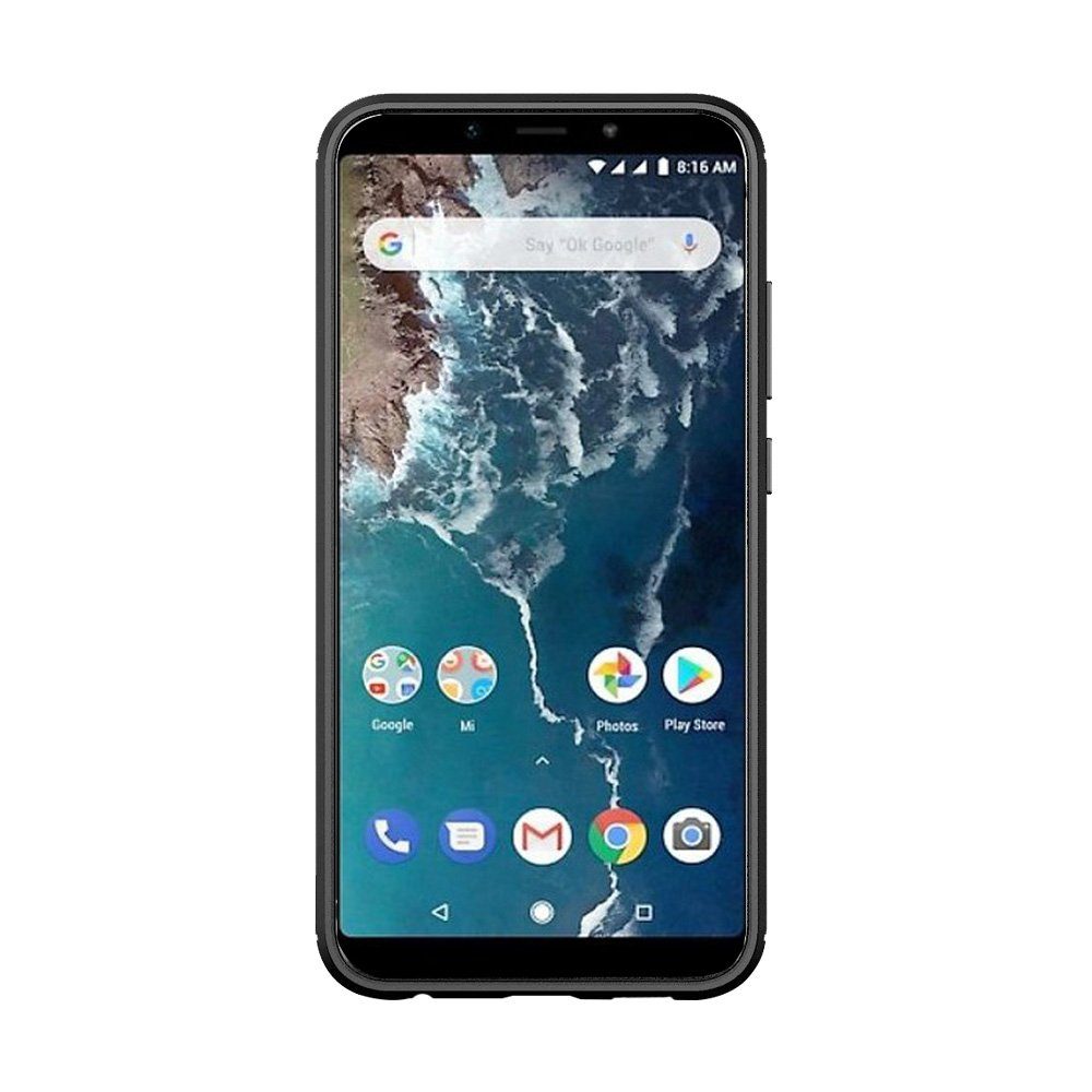 Amazon Brand - Solimo Protective Mobile Cover (Soft & Flexible Back case) for Mi A2 (Black)