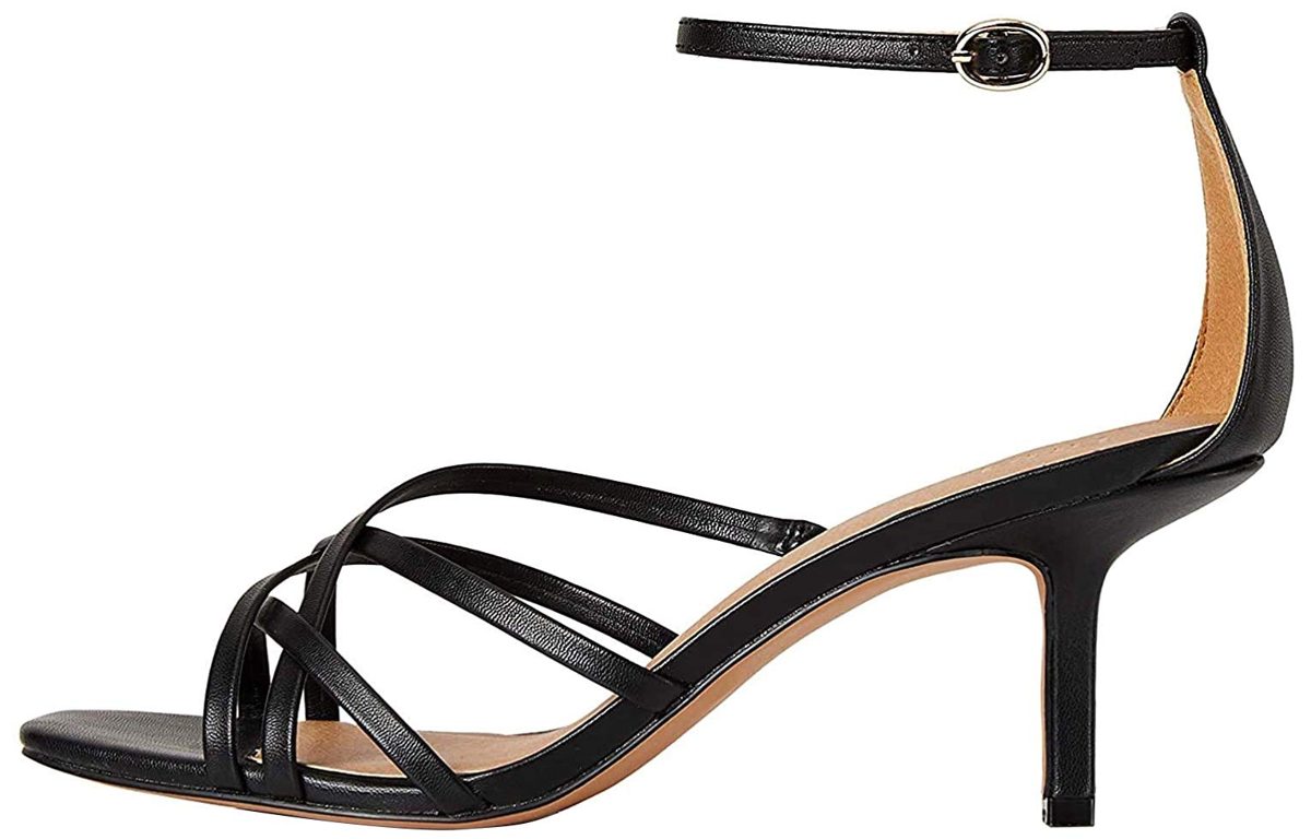find. Women's 90s Barely There Sandal, Black Black, 8 us