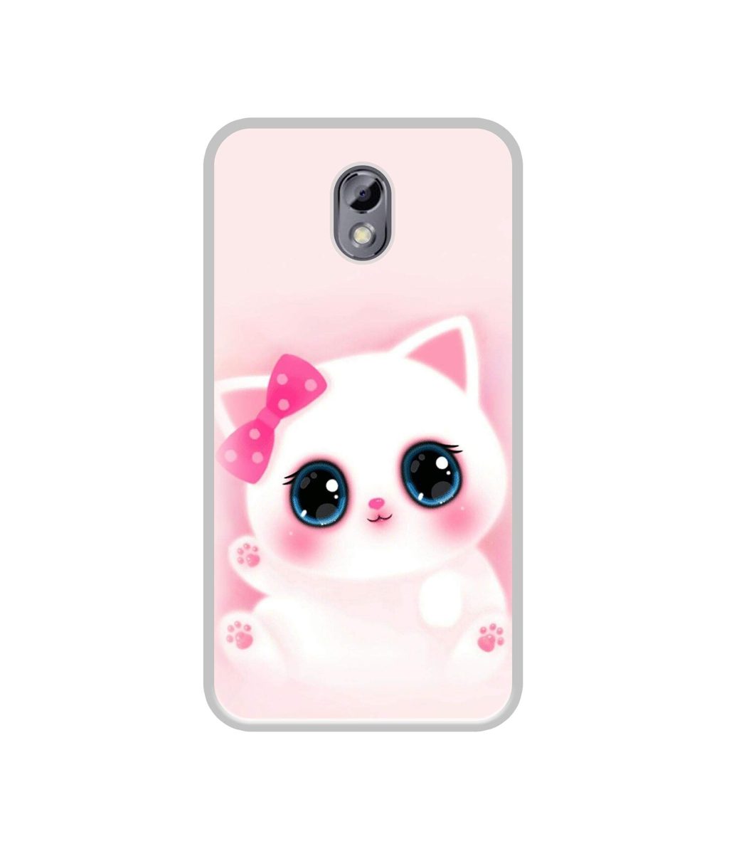 Amazon Brand - Solimo Designer Babby Kitty UV Printed Soft Back Case Mobile Cover for Comio C2 Lite