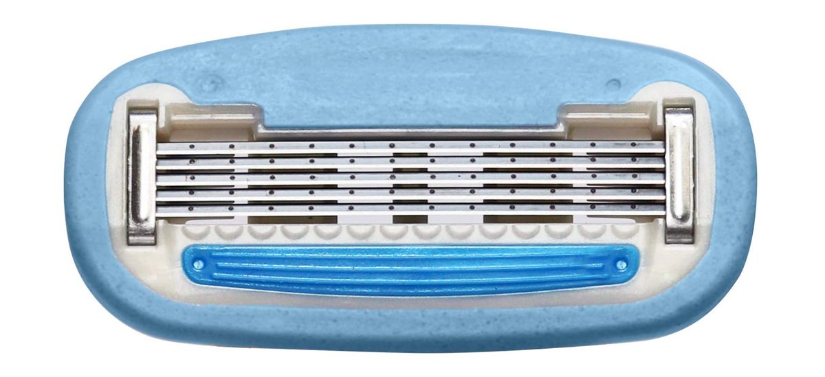 Amazon Brand Solimo Men's 5-Blade Razor, Includes 8 Replacement Blades
