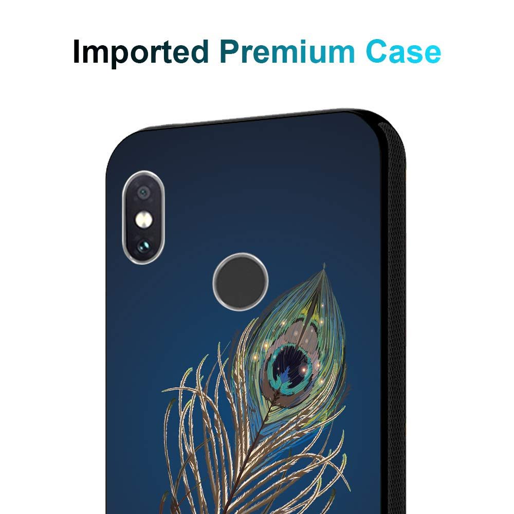 Amazon Brand - Solimo Designer Peacock Feather Printed Hard Back Case Mobile Cover for Redmi Note 5 Pro