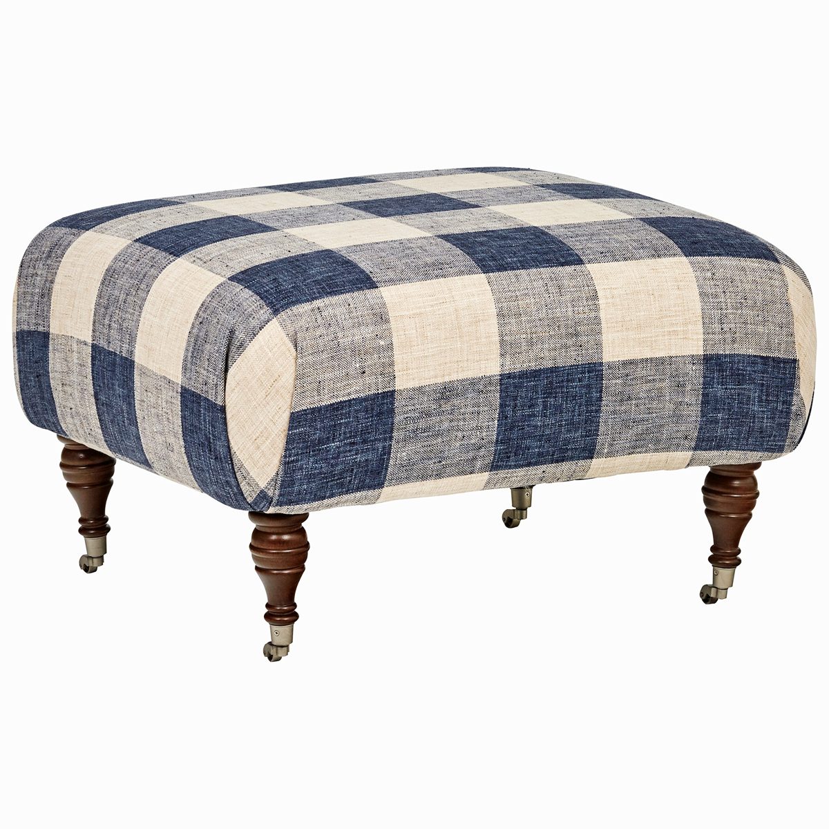 Stone & Beam Cameron Classic Ottoman, 31" W, Indigo
