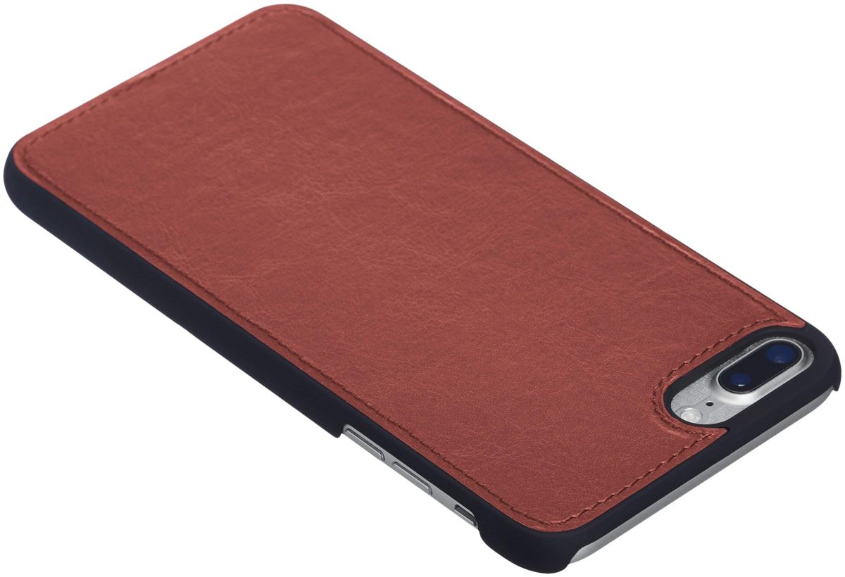 AmazonBasics iPhone 8 Plus / 7 Plus PU Leather Wallet Detachable Case, Dark Brown (Renewed)