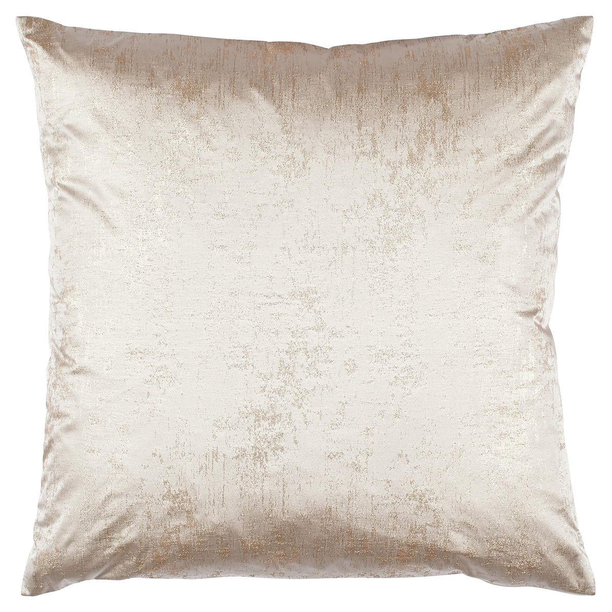 Amazon Brand – Rivet Modern Metallic Velvet Decorative Throw Pillow, Soft and Luxurious, 17" x 17", Gold