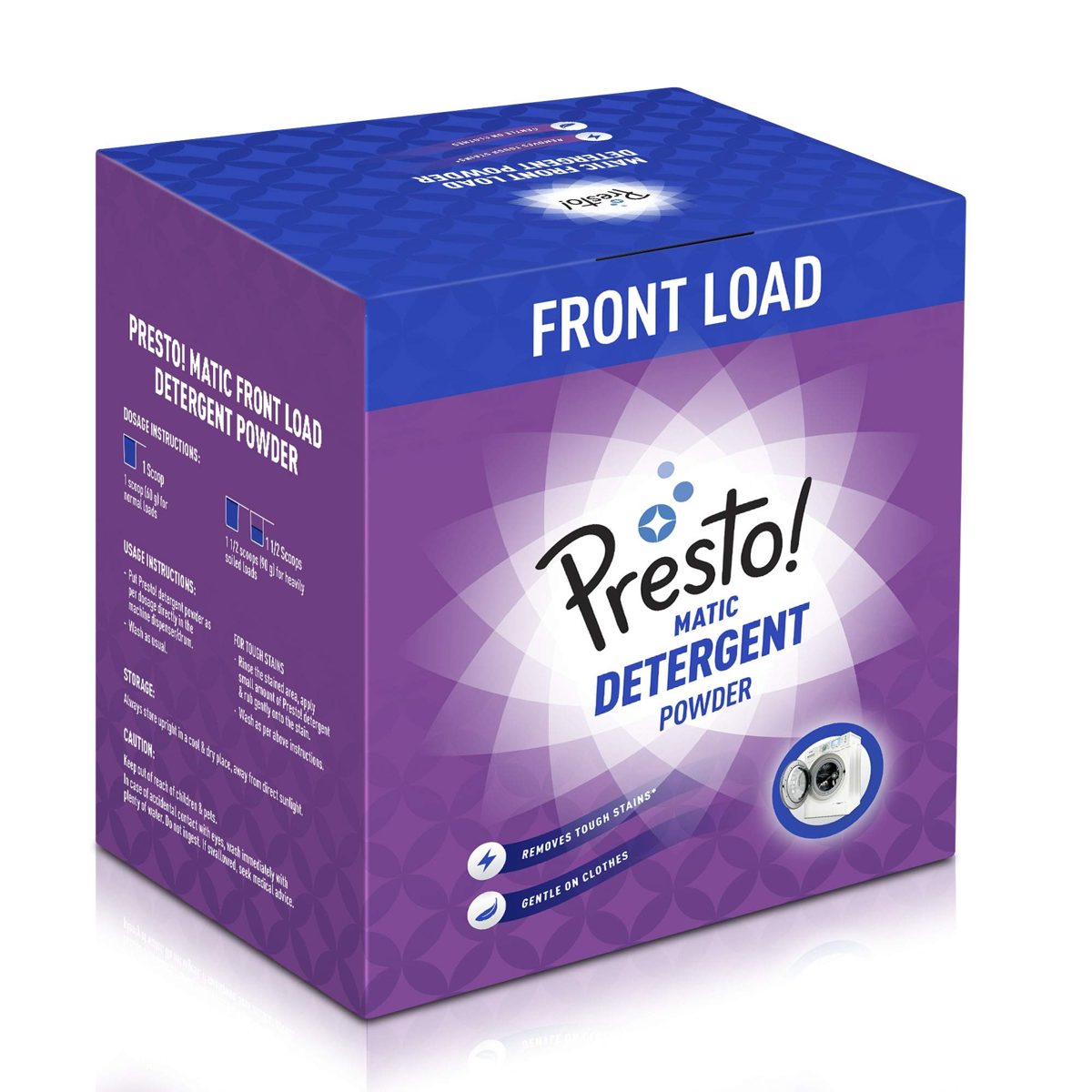 Amazon Brand - Presto! Matic Front Load Detergent Powder - 3 kg