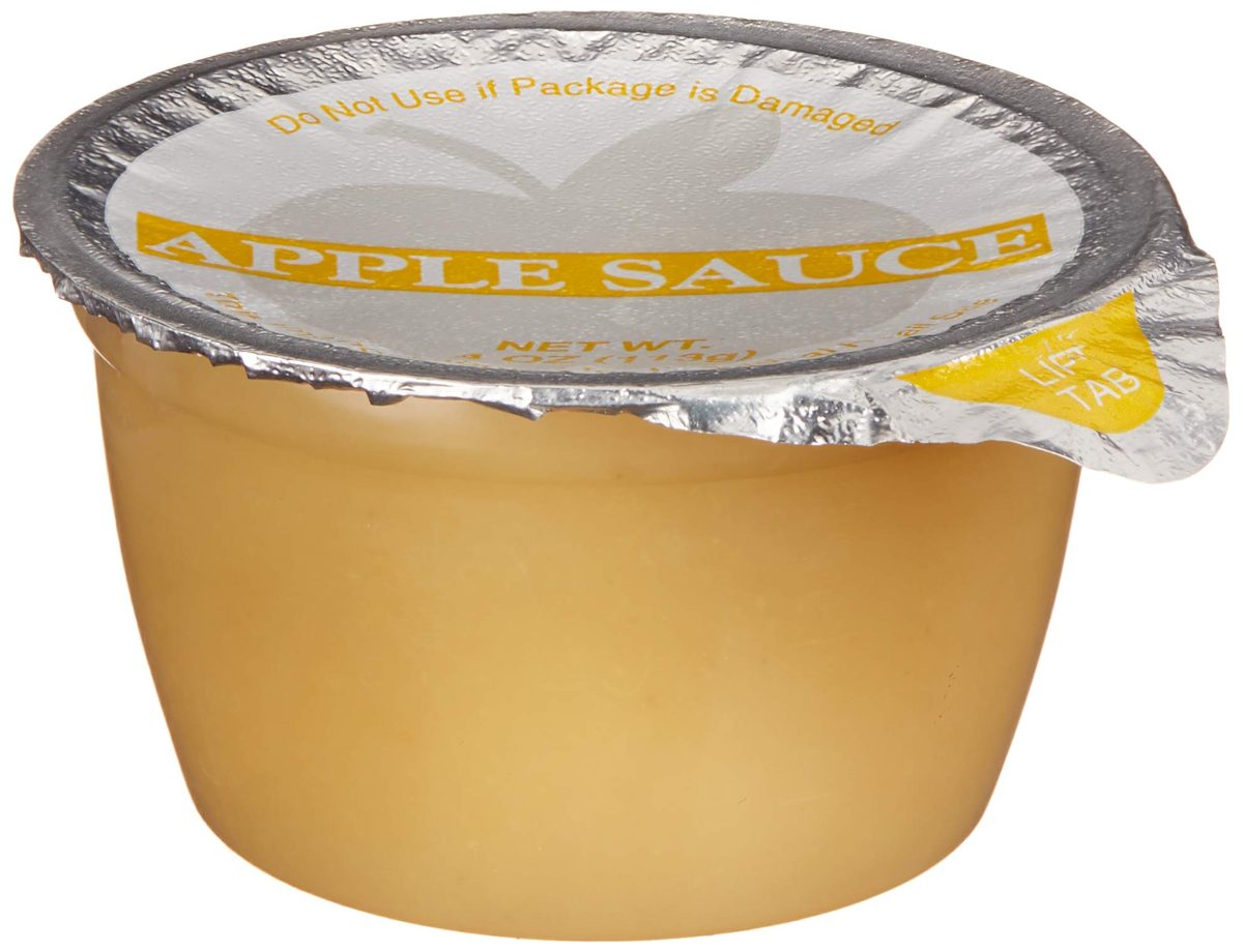 Amazon Brand - Happy Belly Sweetened Apple Sauce Cups, 6 Count, 24 Ounce