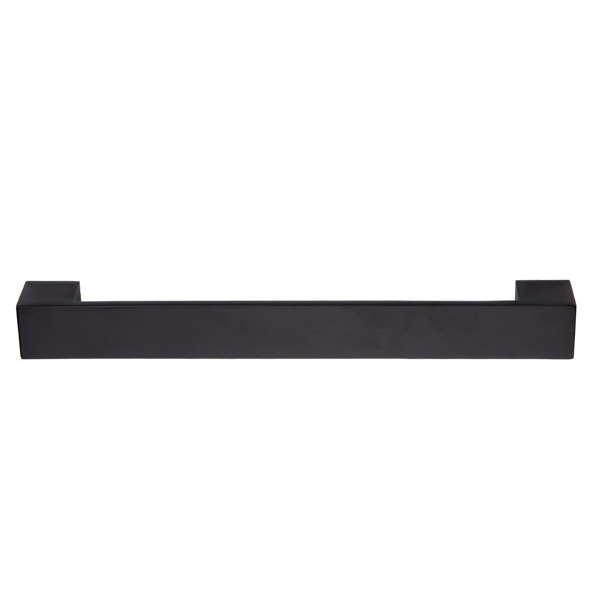 AmazonBasics Short Modern Cabinet Handle, 8.94" Length (7.56" Hole Center), Flat Black, 10-Pack