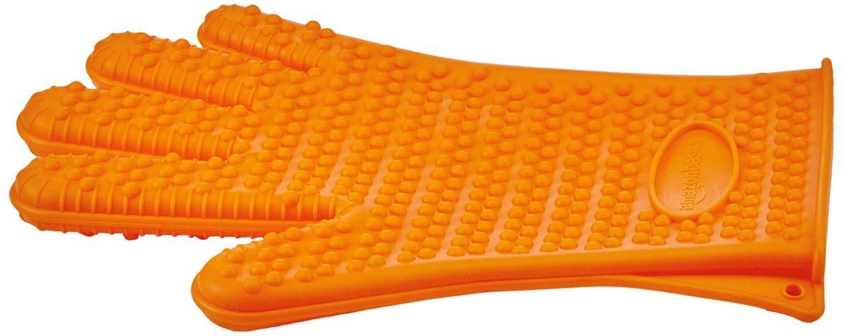 AmazonBasics Silicone BBQ Gloves, One Pair (Renewed)