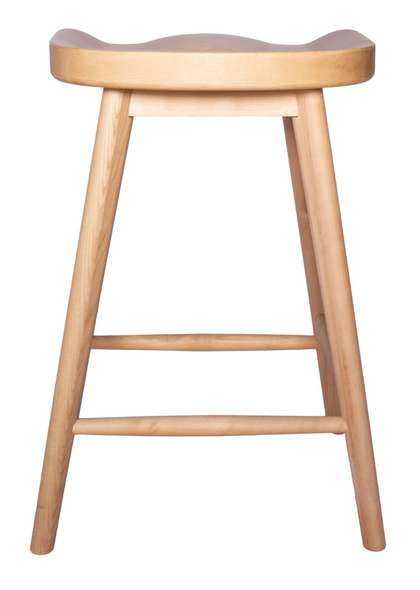 Amazon Brand - Rivet Modern Wood Counter-Height Kitchen Bar Stool, 24" H, Natural