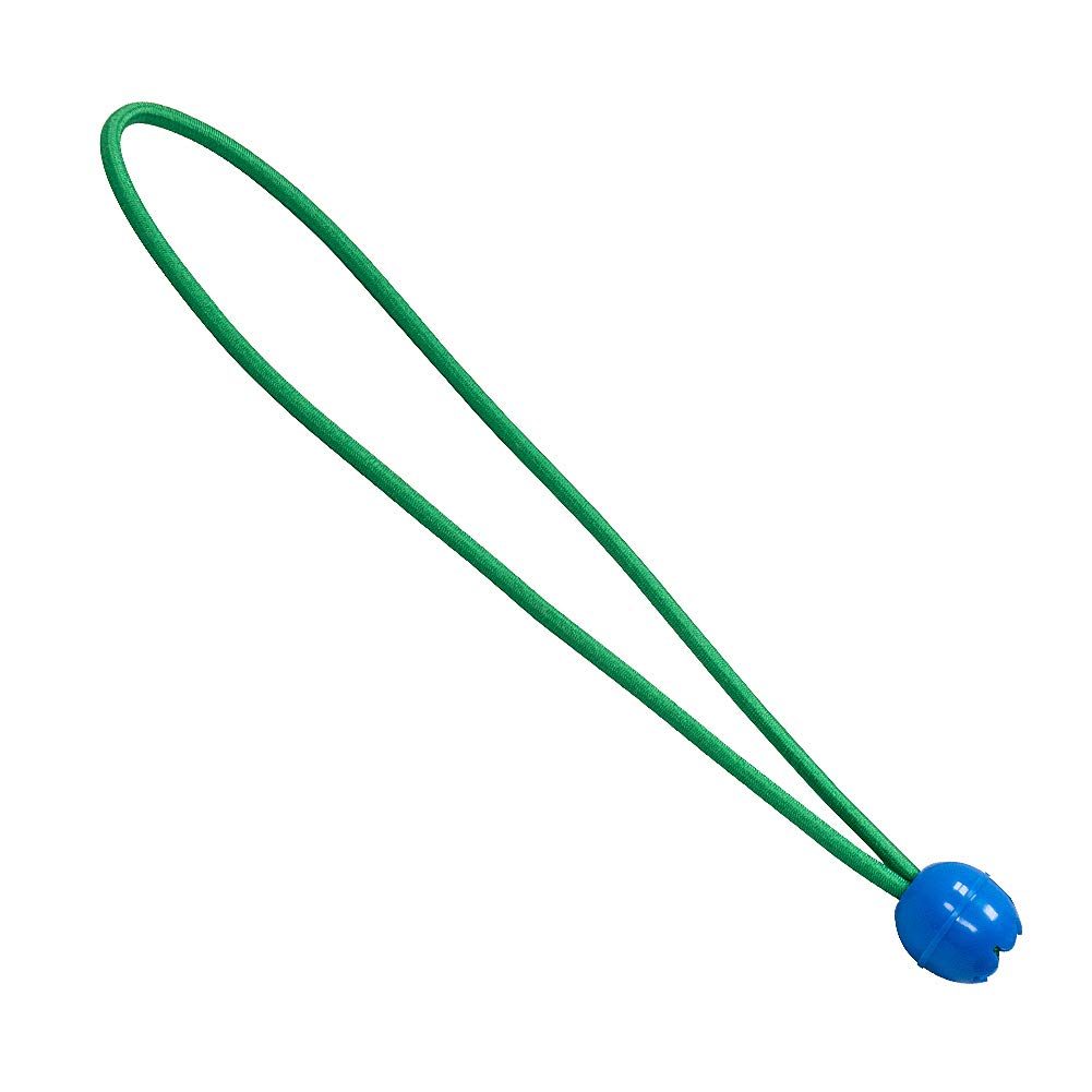 AmazonBasics 11-Inch Ball Bungee, Green w/Blue Ball, 2-Pack (50-Piece)