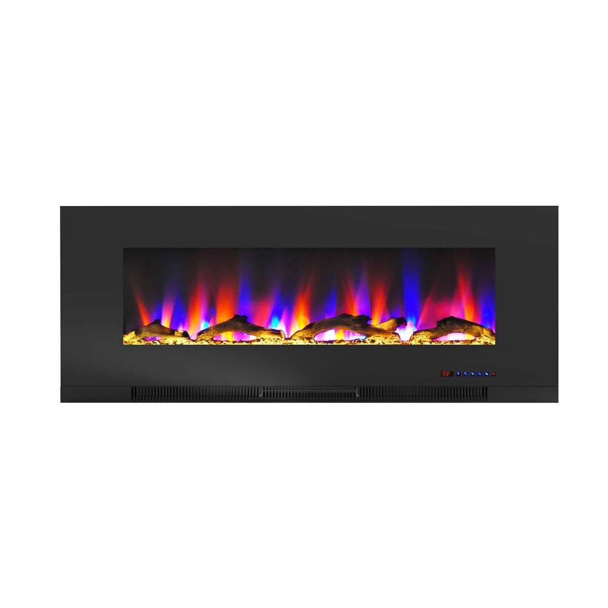 AmazonBasics Wall-Mounted Recessed Electric Fireplace - 50-Inch