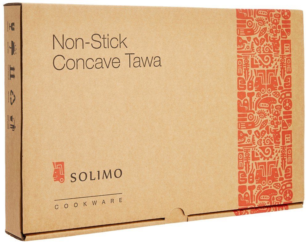 Amazon Brand - Solimo Non-Stick Concave Tawa, 28cm (Black)