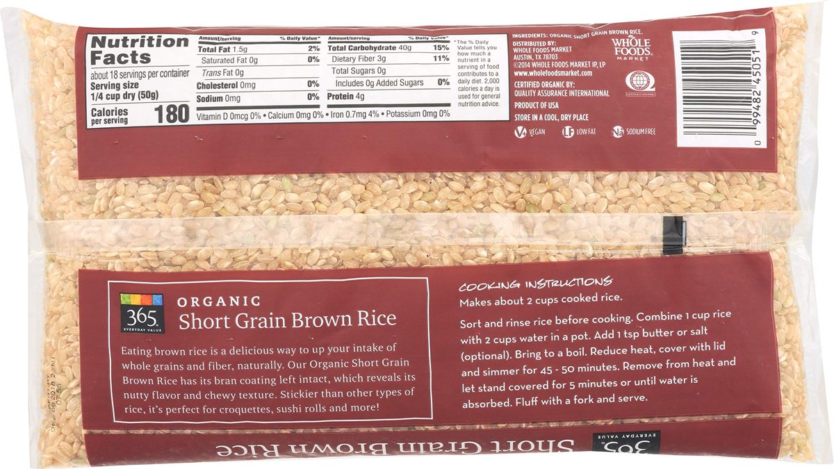 365 Everyday Value, Organic Short Grain Brown Rice, 32 oz