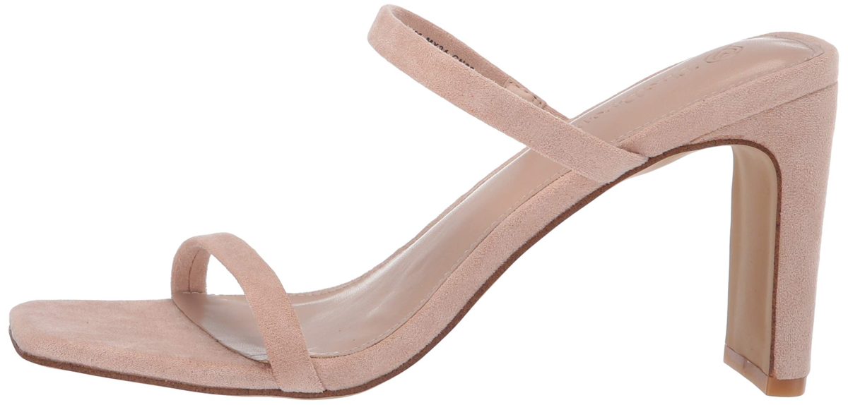 The Drop Avery Square Toe Two Strap High Heeled Sandal Womens Heeled Sandals