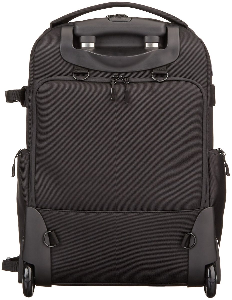 AmazonBasics Convertible Rolling Camera Backpack Bag - 15 x 22 x 10 Inches, Black
