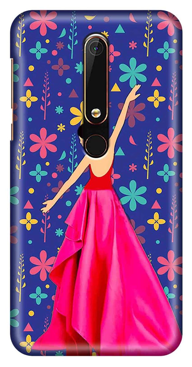 Amazon Brand - Solimo Designer Girl Design 3D Printed Hard Back Case Mobile Cover for Nokia 6 (2018)