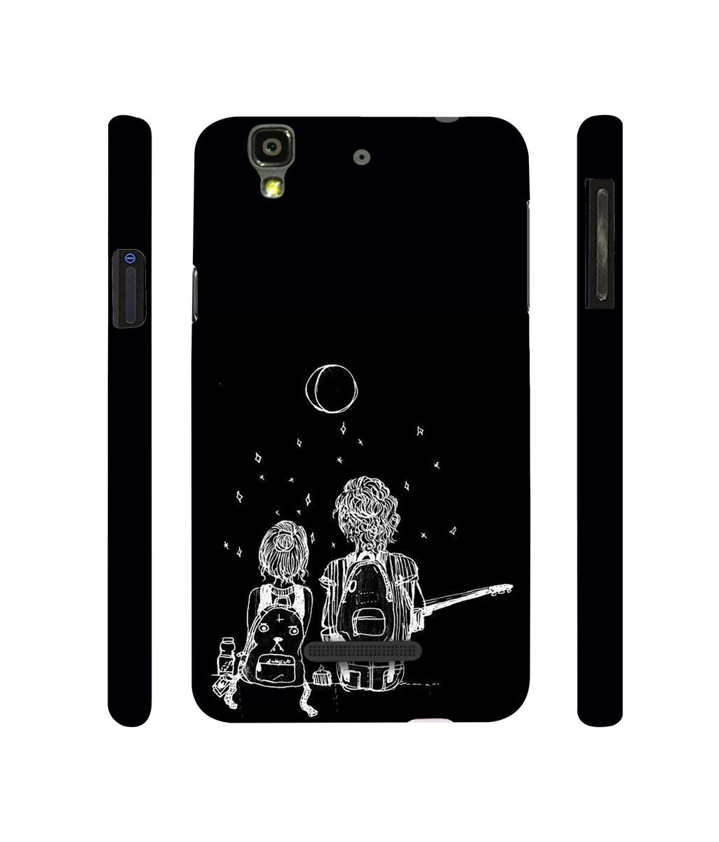 Amazon Brand - Solimo Designer Couples Sitting at Dark 3D Printed Hard Back Case Mobile Cover for Micromax YU Yureka