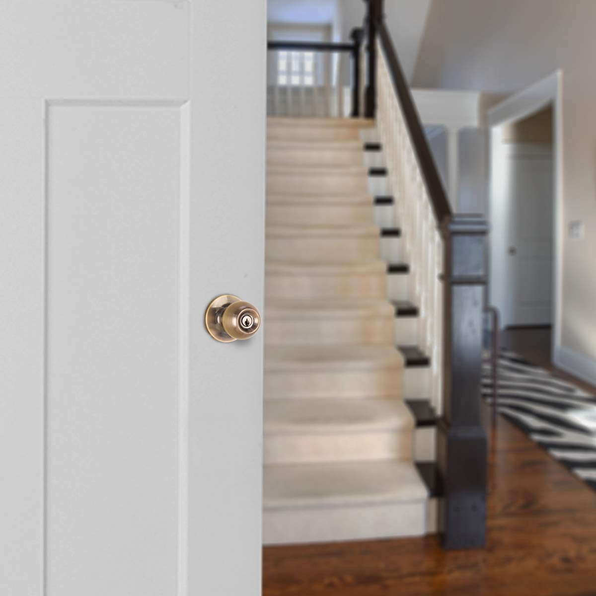AmazonBasics Door Knobs - Standard Ball AB-DH524-AB 1