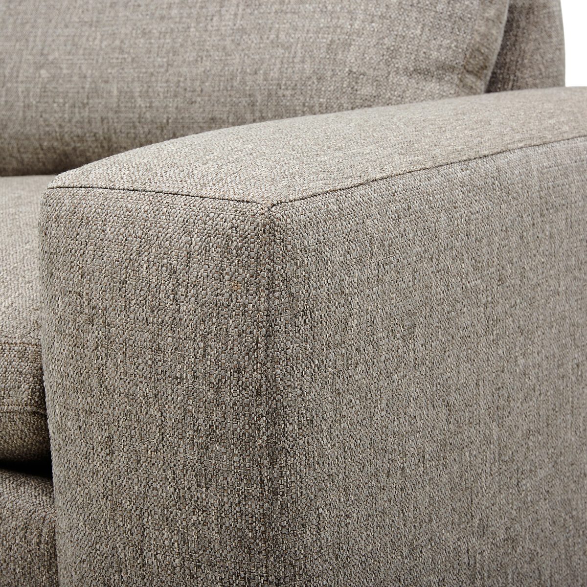 Amazon Brand – Stone & Beam Hoffman Down-Filled Performance Fabric Loveseat Sofa, 79"W, Grey Tweed