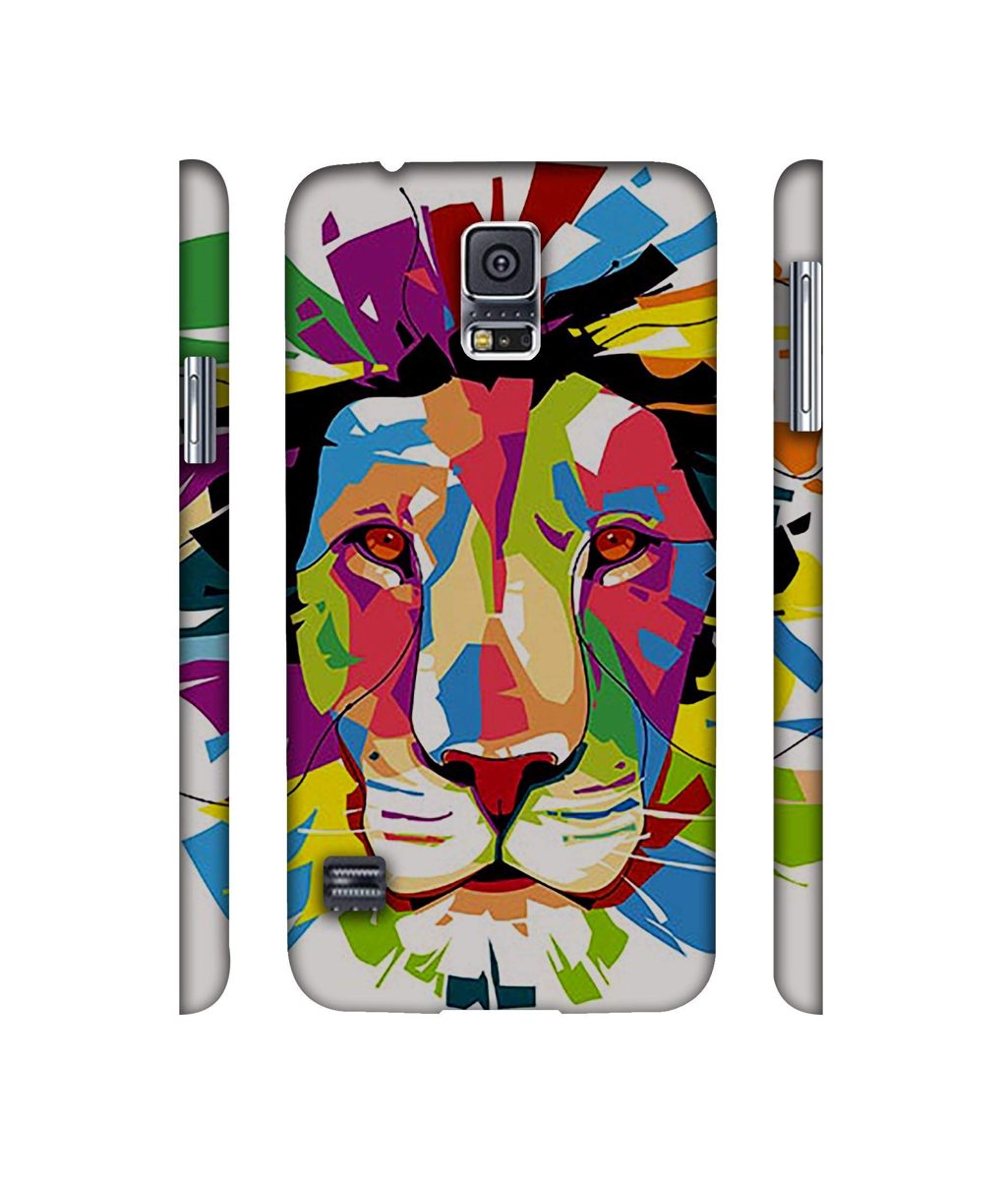 Amazon Brand - Solimo Designer Lion Multicolor Vector 3D Printed Hard Back Case Mobile Cover for Samsung Galaxy S5 i9600
