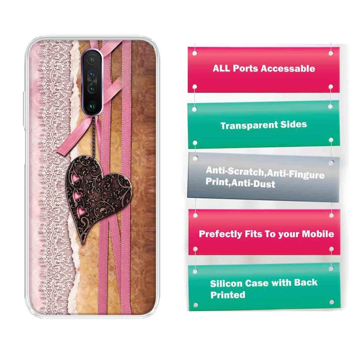 Amazon Brand - Solimo Designer Multicolor Love Abstract Design Printed Soft Back Case Mobile Cover for Poco X2 / Xiaomi Redmi K30