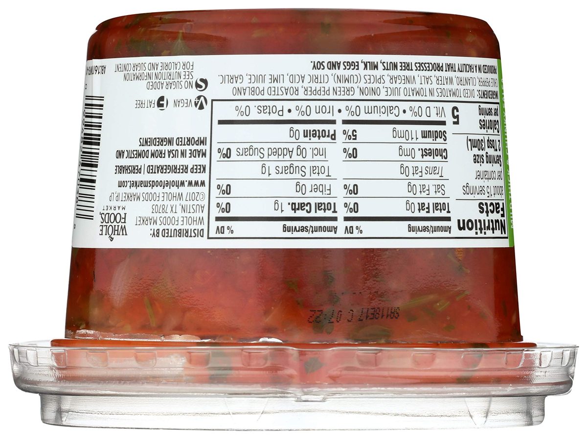 Whole Foods Market, Thick & Chunky Cantina Style Salsa, Mild, 16 oz