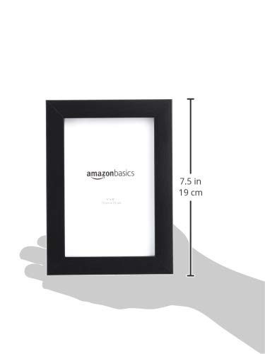 Amazon Basics Picture Frame, 3.9 x 5.9 inches (10 x 15 cm), Black, Set