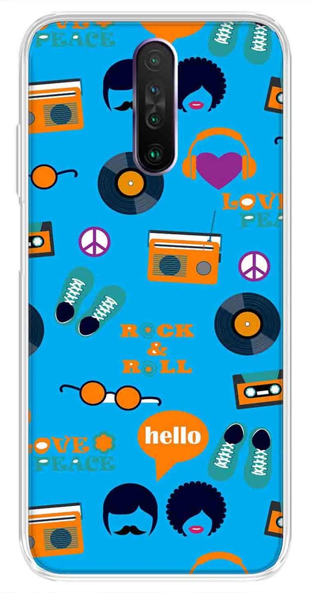 Amazon Brand - Solimo Designer Multicolor Blue Pattern Design Printed Soft Back Case Mobile Cover for Poco X2 / Xiaomi Redmi K30