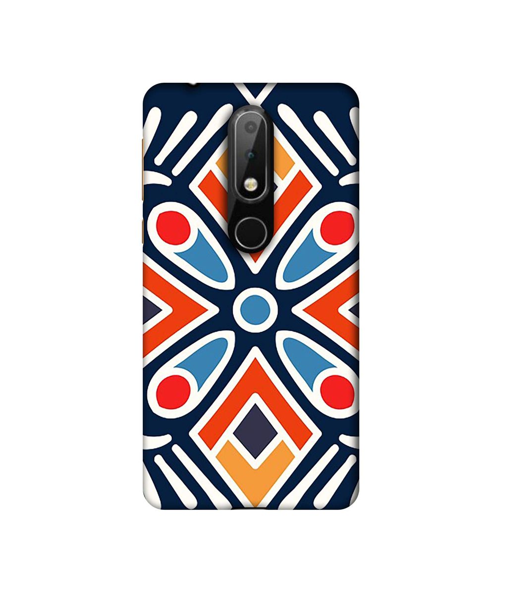 Amazon Brand - Solimo Designer Rangolee 3D Printed Hard Back Case Mobile Cover for Nokia 6.1 Plus