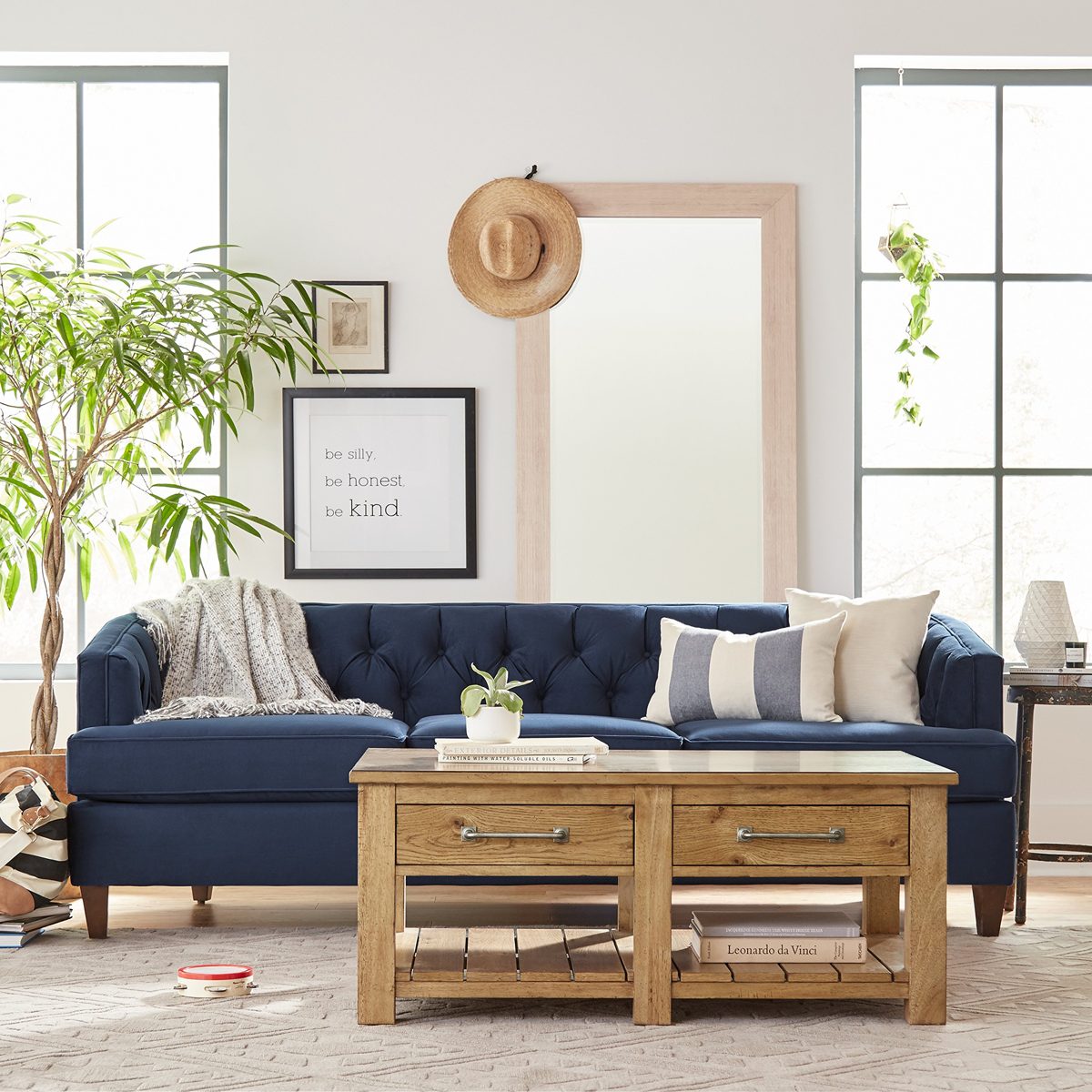 Stone & Beam Parson Coffee Table, 45"L, Oak