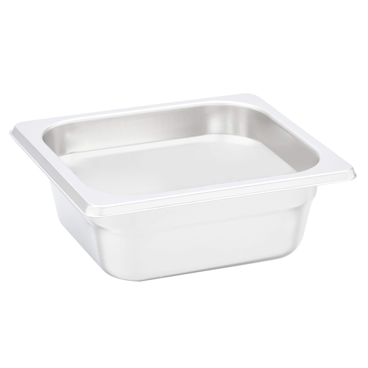 AmazonCommercial 1/6 Size x 2-1/2" Deep, Anti-Jam Stainless Steel Steam Table/Hotel Pan, 22 Gauge, Pack of 2