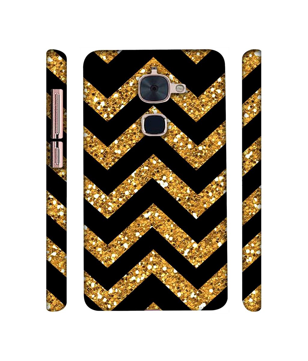 Amazon Brand - Solimo Designer Golden Zik Zak Pattern 3D Printed Hard Back Case Mobile Cover for LeTV Le 2