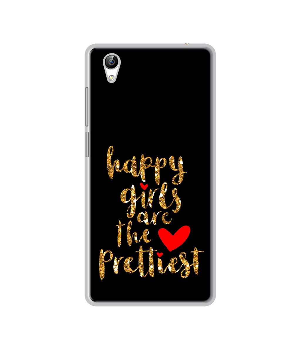 Amazon Brand - Solimo Designer Happy Girls are The Prettiest UV Printed Soft Back Case Mobile Cover for Vivo Y51L