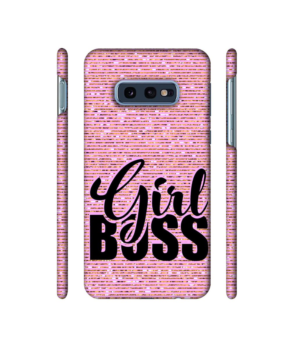 Amazon Brand - Solimo Designer Girl Boss On Pink Sparkle 3D Printed Hard Back Case Mobile Cover for Samsung Galaxy S10e