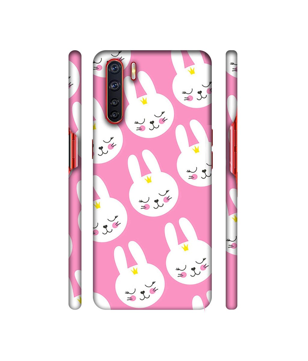 Amazon Brand - Solimo Designer Rabbit Pattern 3D Printed Hard Back Case Mobile Cover for Oppo A91