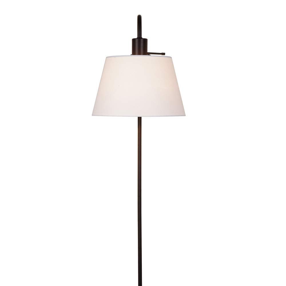 Amazon Brand – Ravenna Home Traditional Plug-In Wall Sconce with Linen Shade, LED Bulb Included, 11"H, Dark Bronze