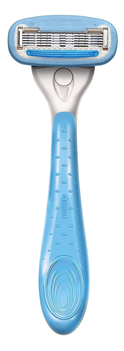 Amazon Brand Solimo Men's 5-Blade Razor, Includes 8 Replacement Blades