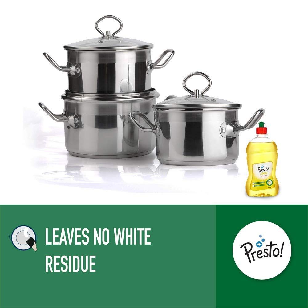 Amazon Brand - Presto! Dish Wash Gel - 500 ml (Lemon)