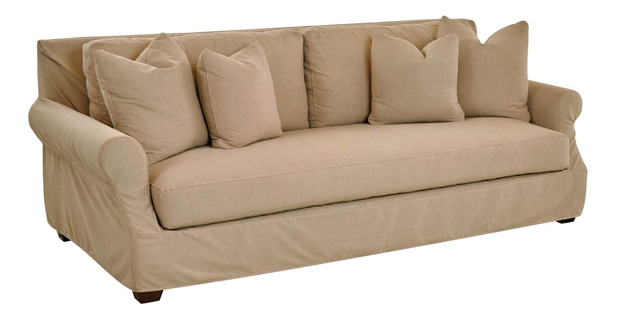 Amazon Brand – Stone & Beam Conner Slipcover Sofa Couch, 90"W, Linen