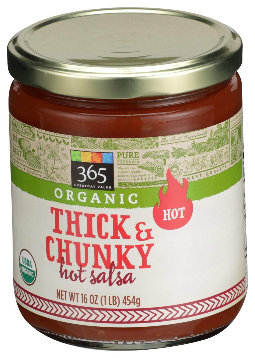 365 Everyday Value, Organic Thick & Chunky Hot Salsa, 16 Oz