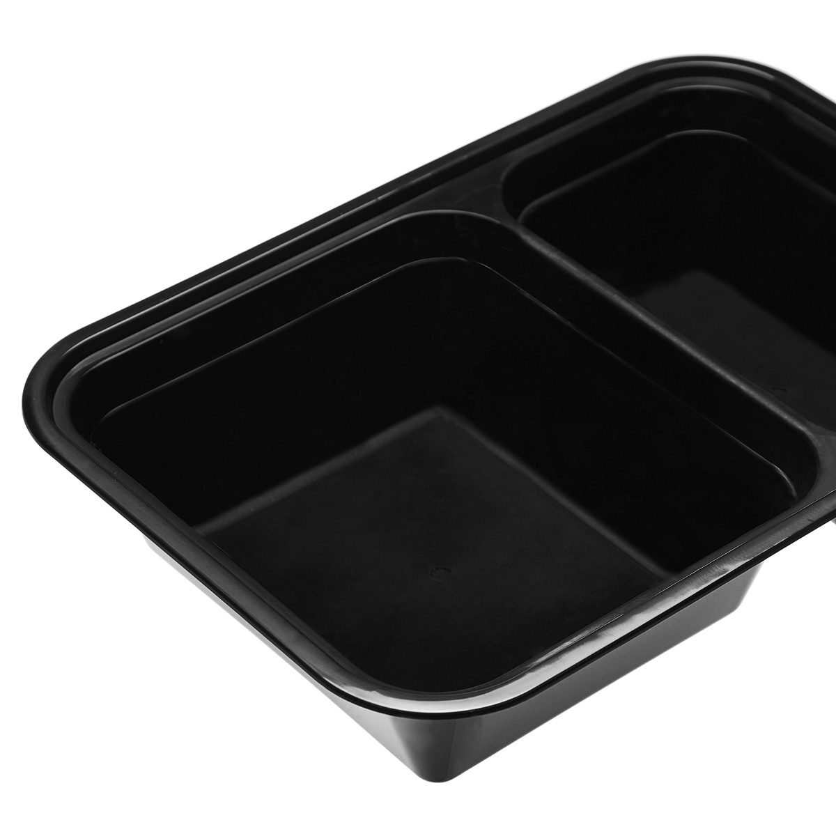 AmazonBasics 2 Compartment Meal Prep Containers - BPA Free, Microwave/Dishwasher/Freezer Safe, 32 Ounces, 20-Pack