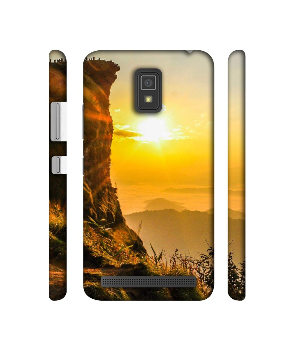 Amazon Brand - Solimo Designer Mountan Side Sun View 3D Printed Hard Back Case Mobile Cover for Lenovo A6600