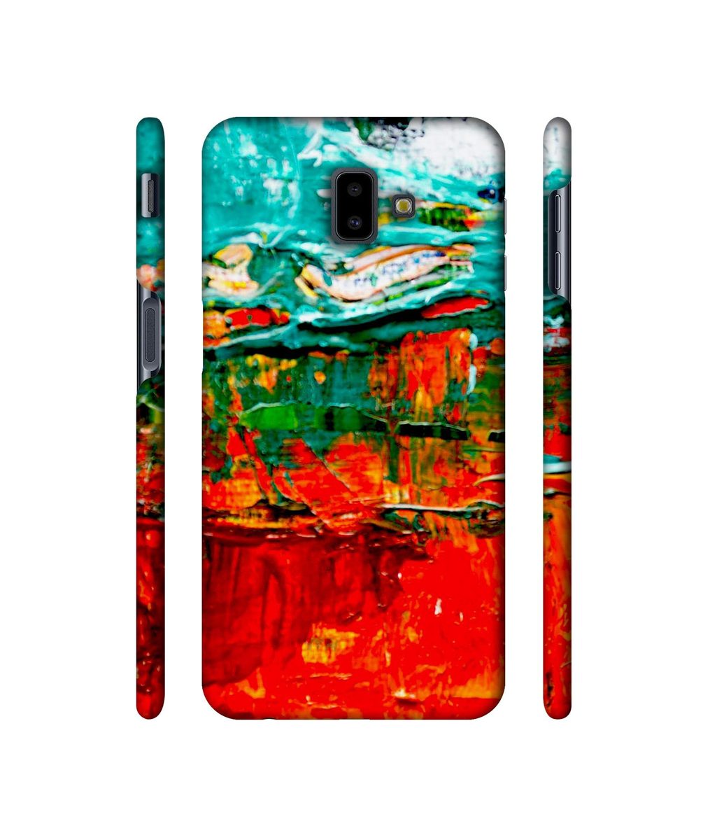 Amazon Brand - Solimo Designer Green and Orange Glass Color 3D Printed Hard Back Case Mobile Cover for Samsung Galaxy J6 Plus