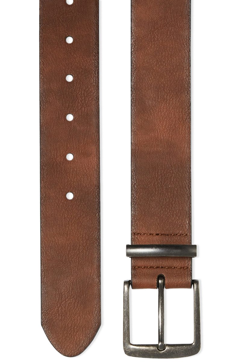 Amazon Brand: Find Men's Vintage Nappa Leather Belt, brown, xl